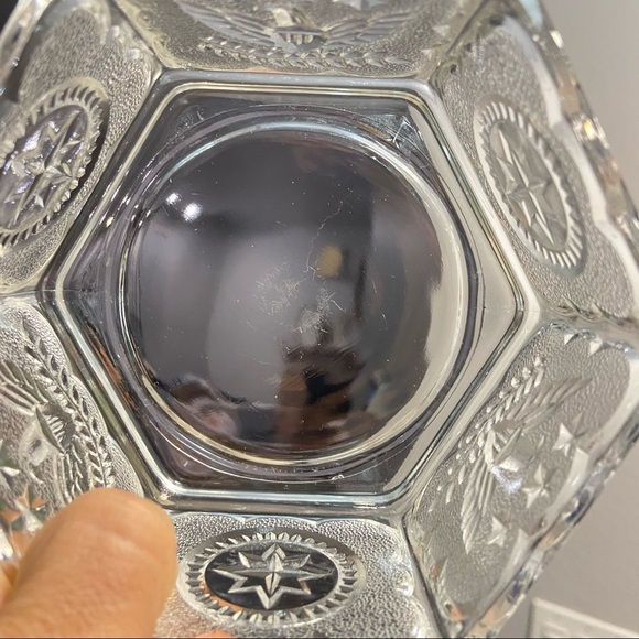 American eagle seal Trinket dish depression glass - Picture 5 of 5